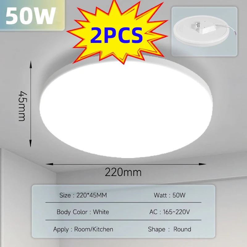 Modern Ceiling Light LED Ceil Light 15W 20W 30W 50W Led Ceiling Lamp for Living Room Bedroom Kitchen Indoor Lighting Fixture