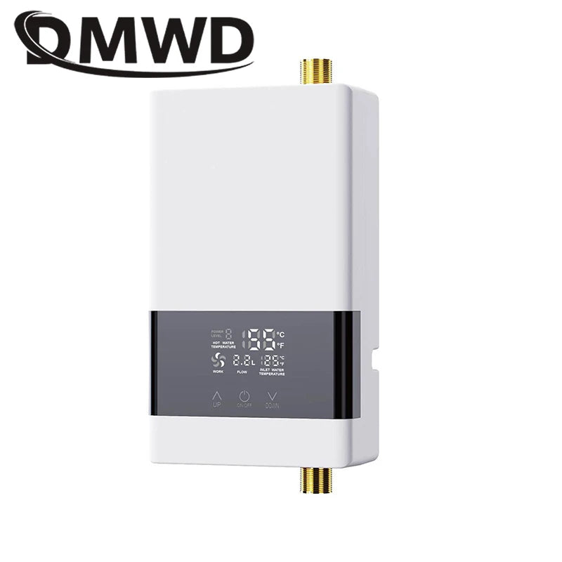 Remote Instantaneous Tankless Electric Hot Water Heater Kitchen Instant Heating Faucet Tap Bathroom Shower Temperature Setting