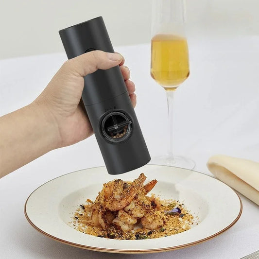 Mini Intelligent Automatic Electric Grinder Portable Multi-Functional Kitchen Seasoning Herb Pepper Grinder for Spices and More
