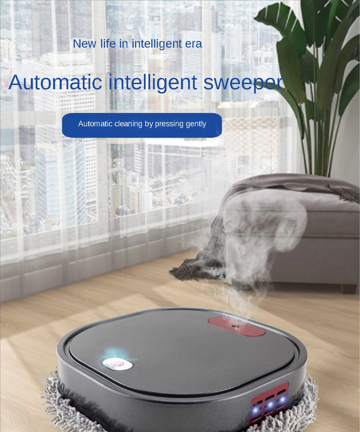 2024 New Rechargeable Smart Mopping Robot Spray Cleaner Dry and Wet 3 in 1 Sweep and Mop Robot Vacuum Cleaner Home Mopping Robot