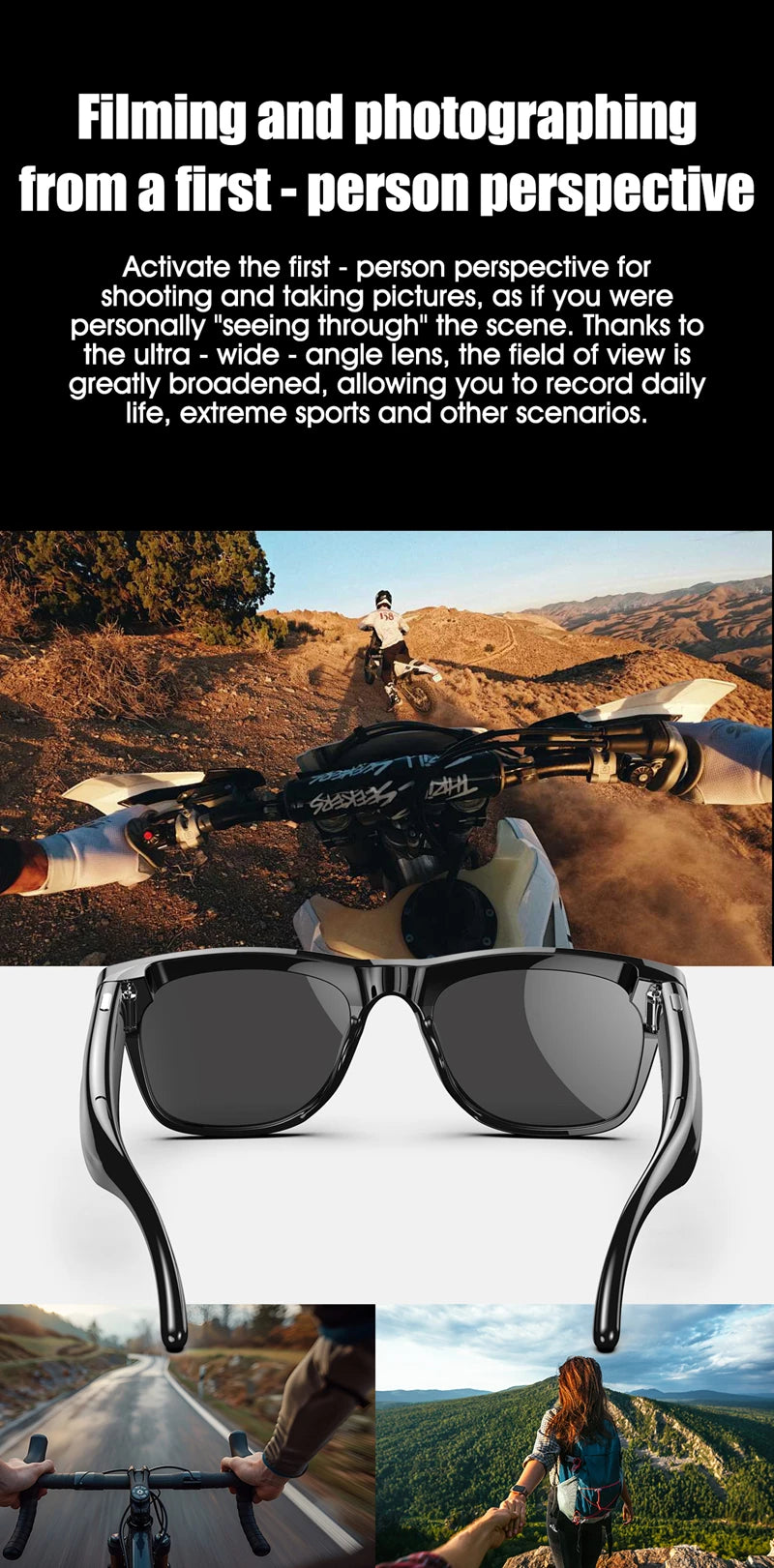 ﻿ 4K HD Smart Glasses AI GPT Camera Change Color Bluetooth Call 260Mah Battery Voice Assistant Translate Identify Objects 2025