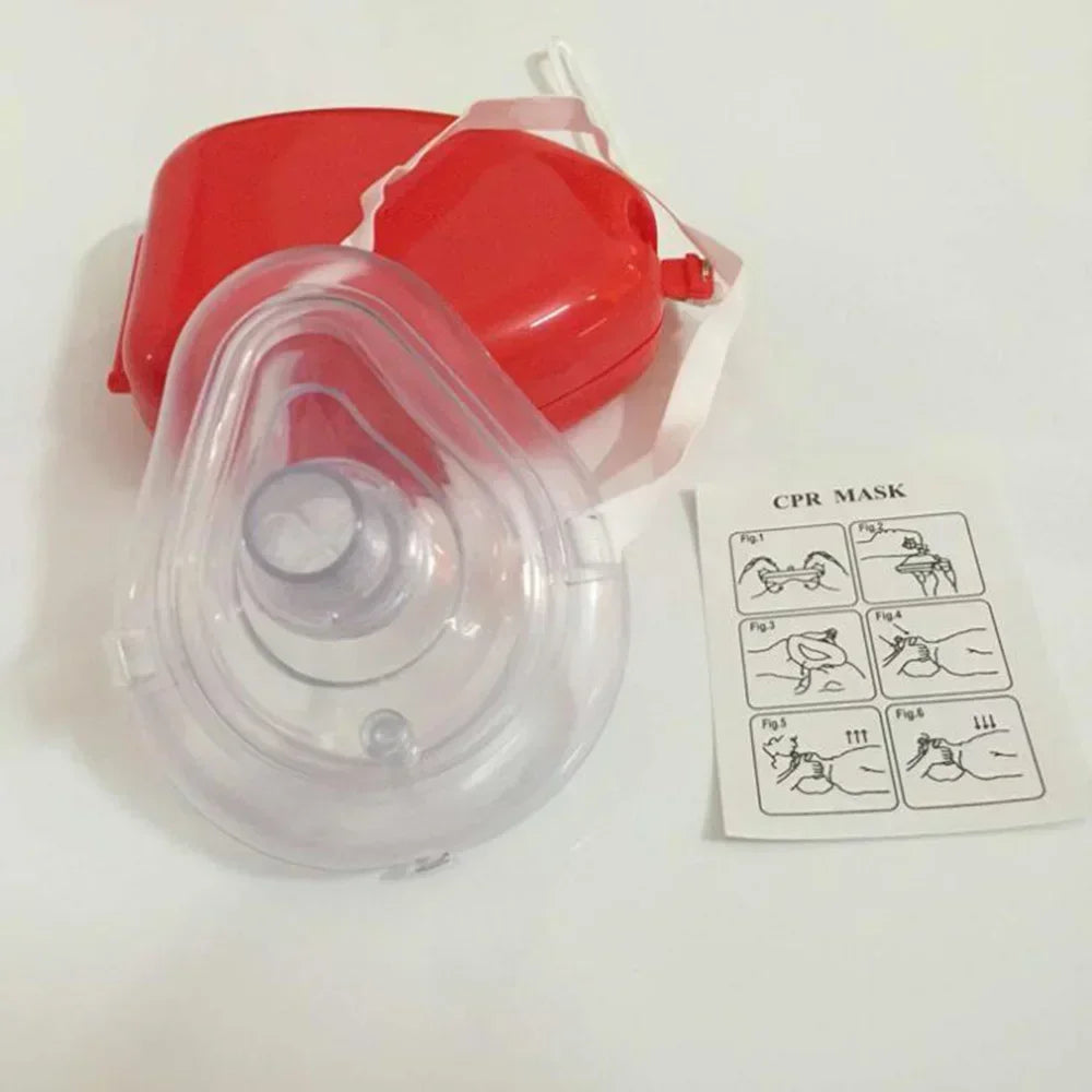 1Set Car Rescue CPR Mask Emergency First Aid Masks Resuscitator One-Way Valve CPR Face Sheild Survival Mask Outdoor Survival Kit