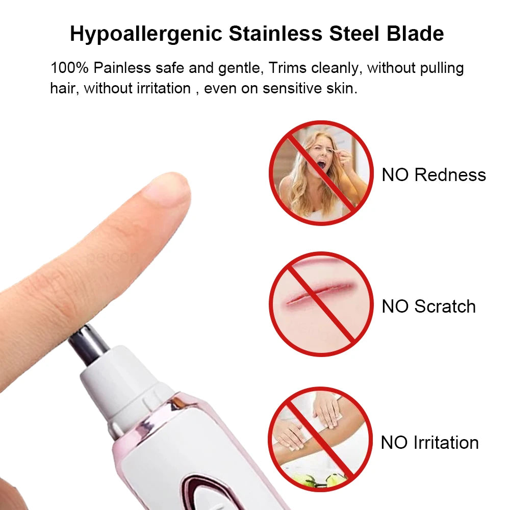 Electric Shaver for Women Hair Removal Rechargeable Painless Epilator Wet & Dry Shaver For Face Legs and Underarm Bikini