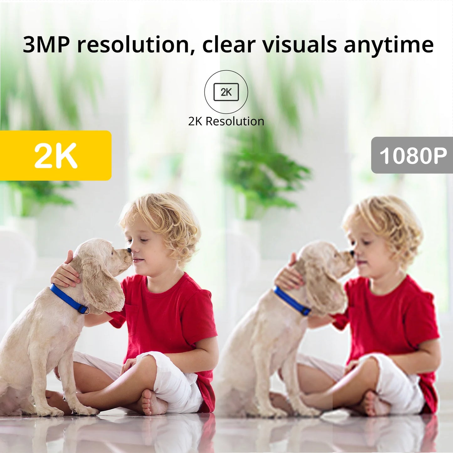 2PC BoyKeep 5/2.4GHz WiFi Indoor Home Security Mini IP Camera Smart CCTV Pet Camera Baby Video Monitor 24/7 Surveillance Camera