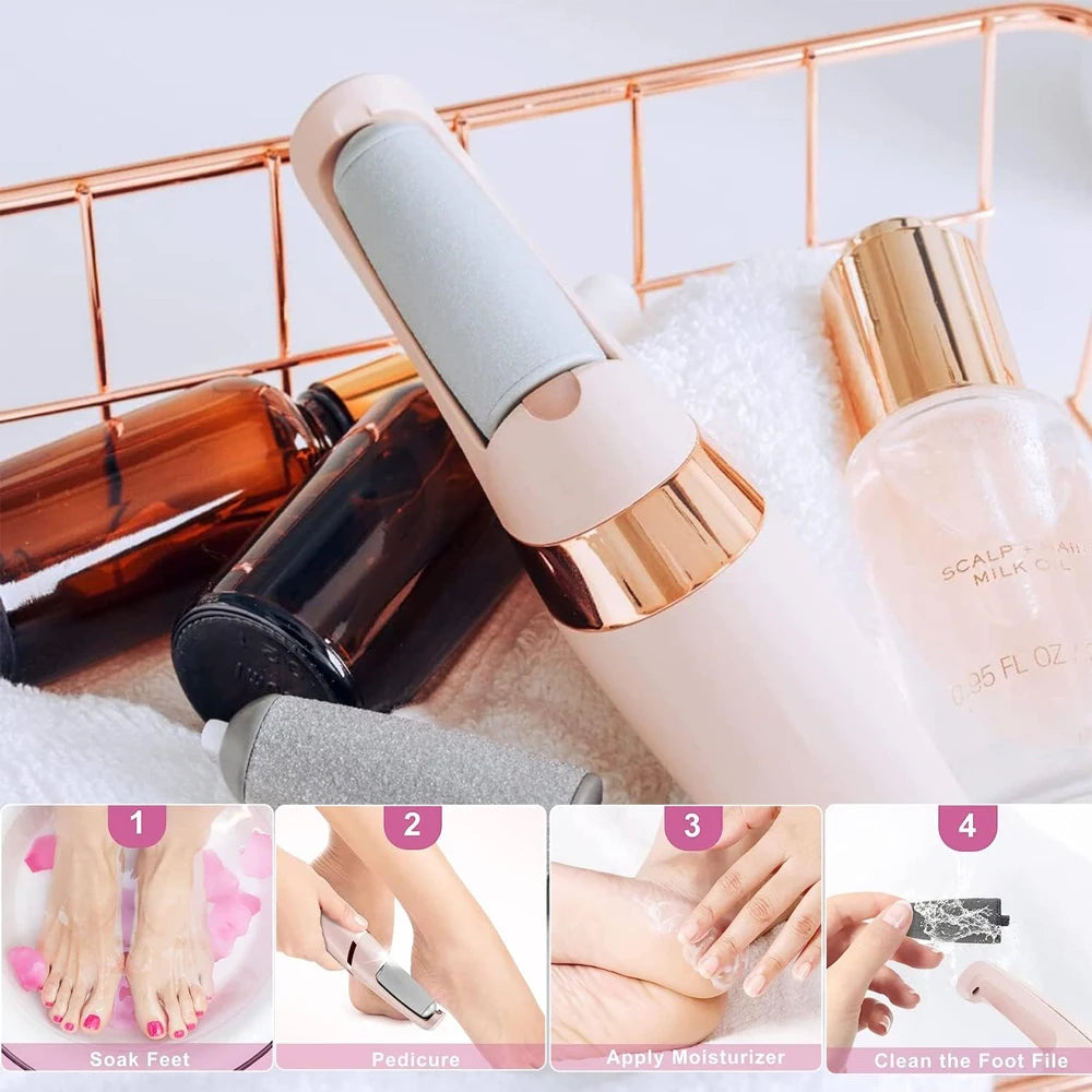 PMS-005 Electric Callus Remover for Feet, Rechargeable Foot File Pedicure Tool, Portable Foot Callus Remover Waterproof Profess