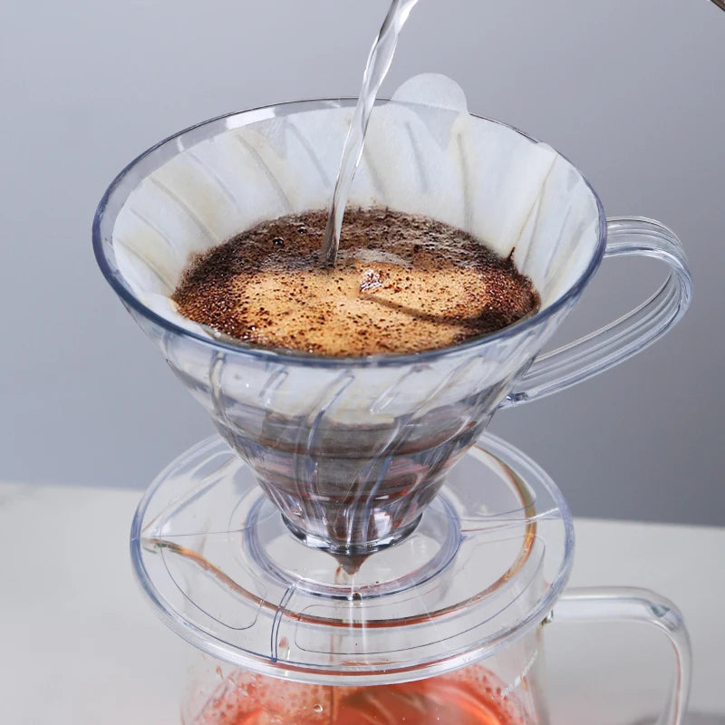 Hot Selling V shaped 60 Degrees Coffee Maker Set Pour-over Coffee Filter Cup Spiral Hand Filter Cup