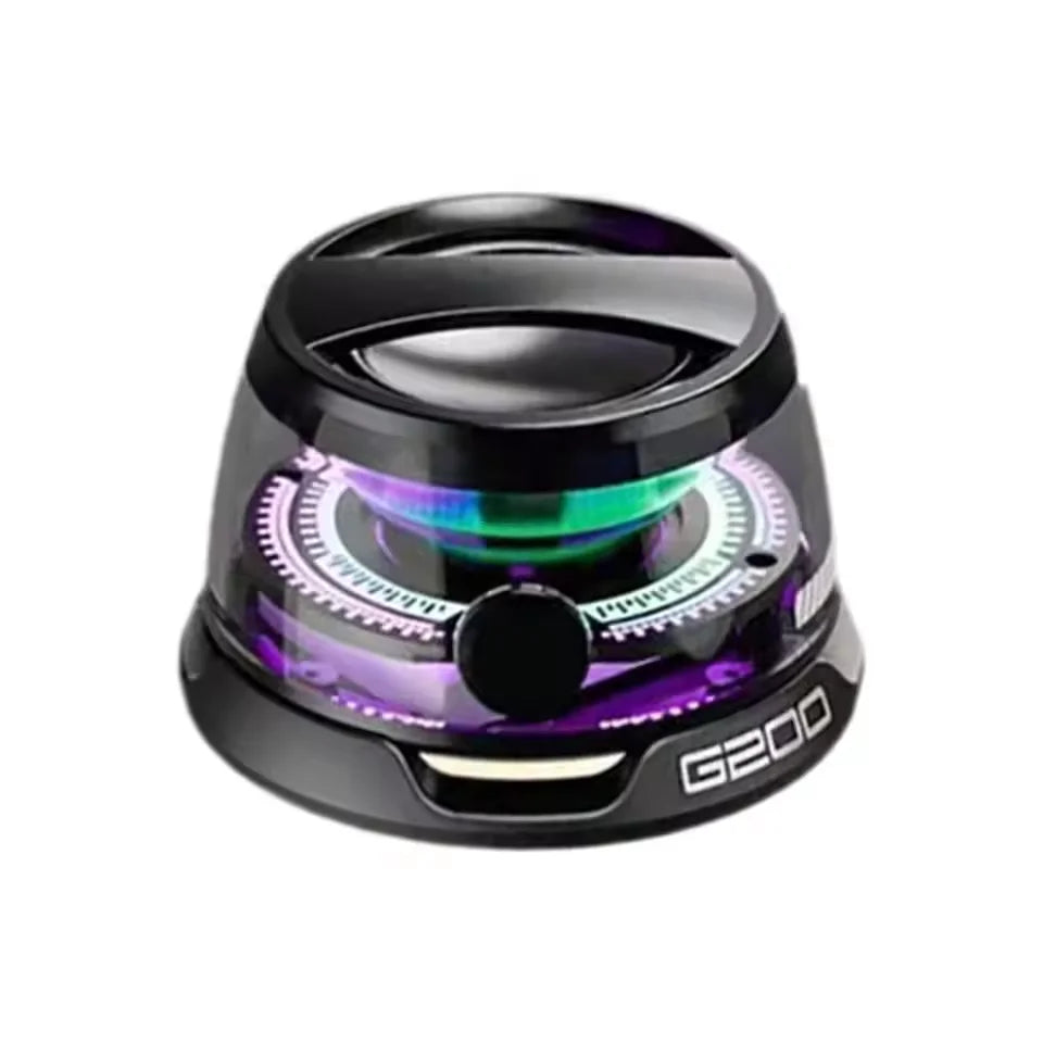 G200 Portable Wireless Bluetooth Speaker Mini Magnetic RGB Lights Cell Phone Stand Design Compatible iPhone/Xiaomi