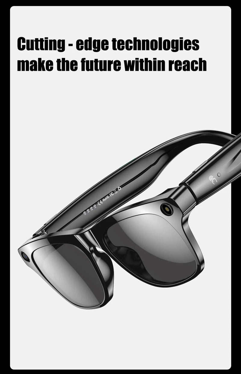 ﻿ 4K HD Smart Glasses AI GPT Camera Change Color Bluetooth Call 260Mah Battery Voice Assistant Translate Identify Objects 2025