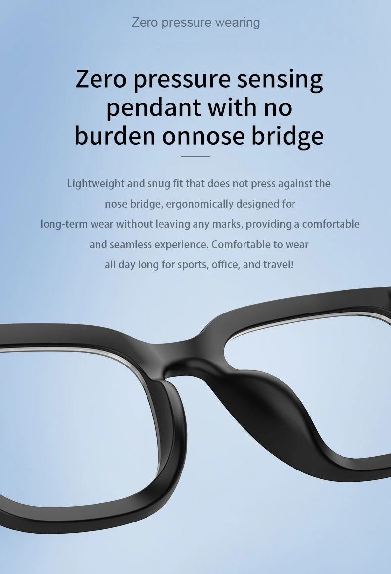 2025 New AI Translation Smart Glasses Bluetooth Call Headphones UV Protective Lenses Connected Bezel Outdoor Sports Sunglasses