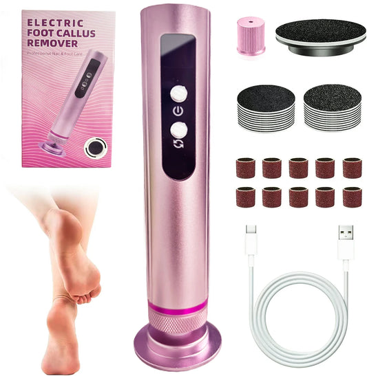 2 in 1 Foot Care Tool Rechargeable Portable Professional Electric Foot File Electric Foot Grinding Device