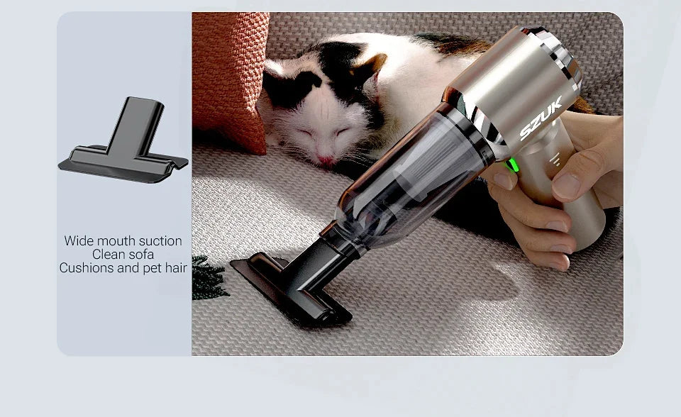 SZUK Mini Car Vacuum Cleaner 985000Pa Strong Suction Cleaning Machine Powerful Wireless Handheld Portable Vacuum Cleaner for Car
