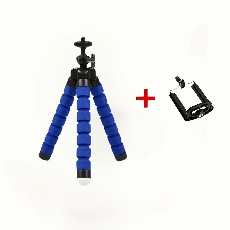 Tripods For Smartphone Camera Non-Slip Phone Holder Clip Tripod Stand With Bluetooth Remote Control For Travel Camping Selfie
