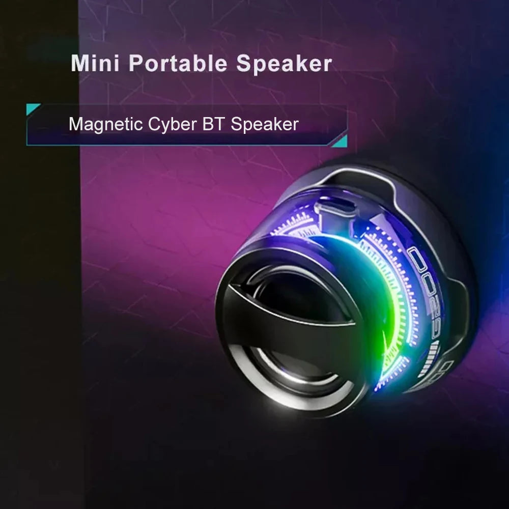 Multifunctional Bluetooth 5.3 Speaker Mini Speaker Portable Magnetic Speaker with RGB Color Light and Phone Holder for ios 2025