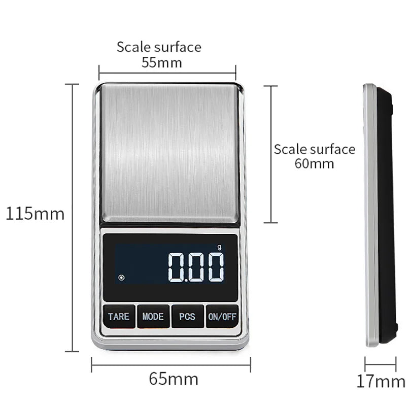 Electronic Jewelry Scale Balance Gram 0.01 / 0.1g Accuracy For Gold Precision Mini Pocket Scale Smart Kitchen Weight Scales