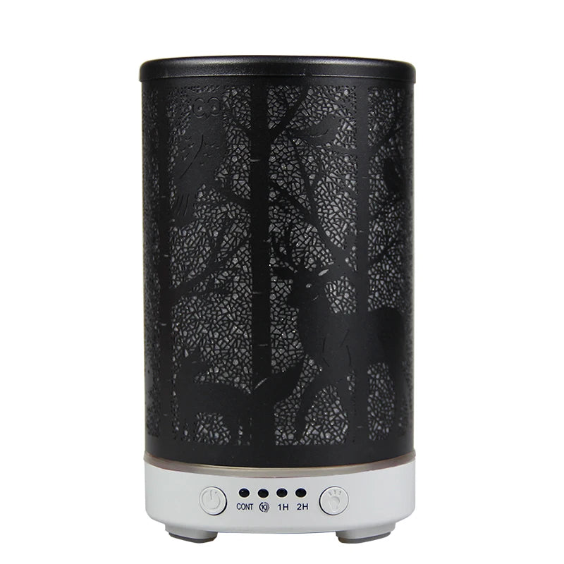 Aroma Diffuser Ultrasonic Perfume Air Humidifier Iron Art Deer Pattern Smart Room Fragrance Humidifier with LED Night Lights