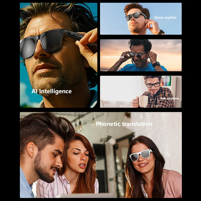 Xiaom 8K HD Smart Glasses Chat GPT 100MP Camera Bluetooth Call 260Mah Battery Voice Assistant Control Smart Glasses for Men