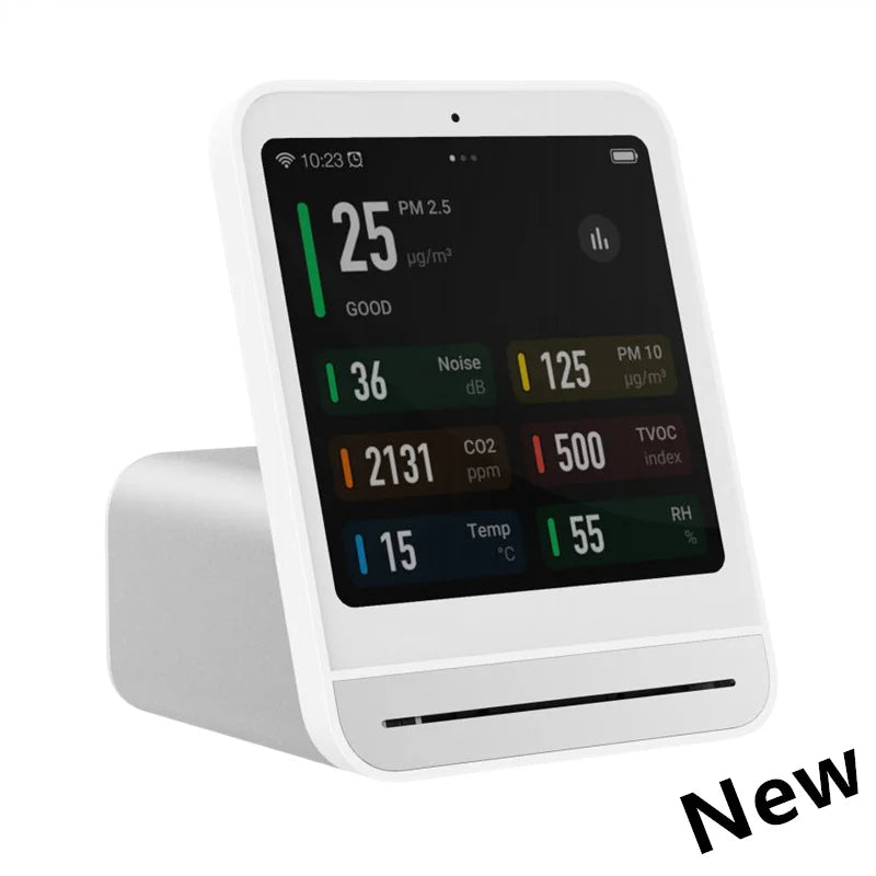 Qingping Air Monitor 2 Smart Home Touch Screen Control Temperature Humidity Sensor CO2 PM2.5 Quality Detector For Mi home App