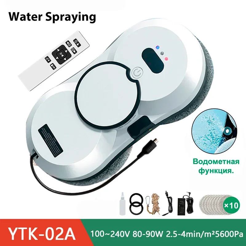 Water Spray Window Cleaning Robot High Suction Smart Electric Window Cleaner Double-sided Glass Cleaning Robot Vacuum Cleaner