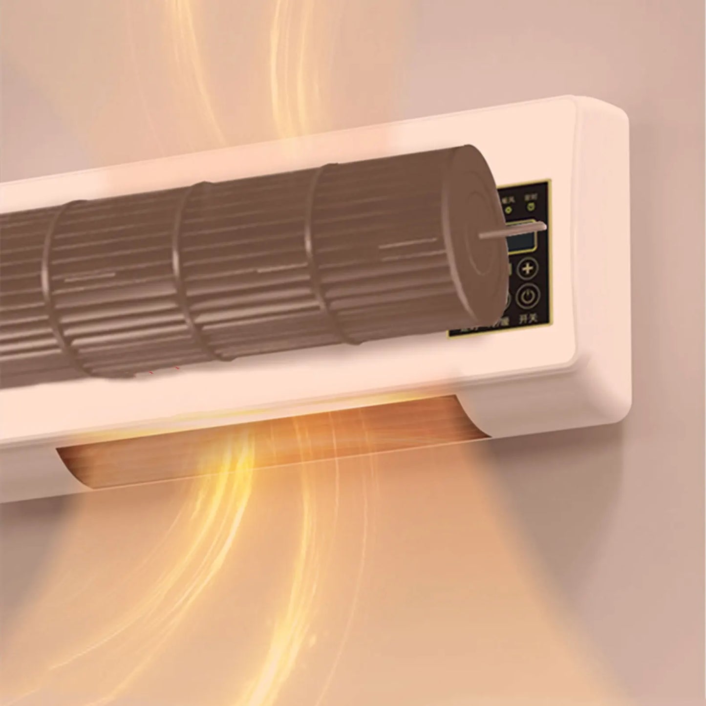 Dual Use Wall Mounted Heat Blower Heating Household Wall Hanging Heat Blower with Digital Display Remote Control US Plug 110V