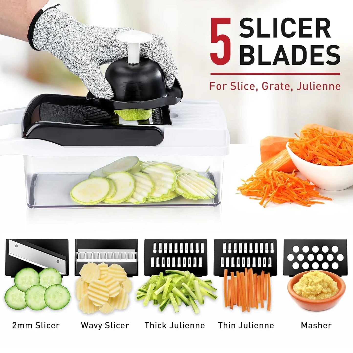 25in1 Multifunction Vegetable Chopper Fruit Slicer Onion Dicer Potato Grater Garlic Press Vegetable Cutter Kitchen Gadgets Tool