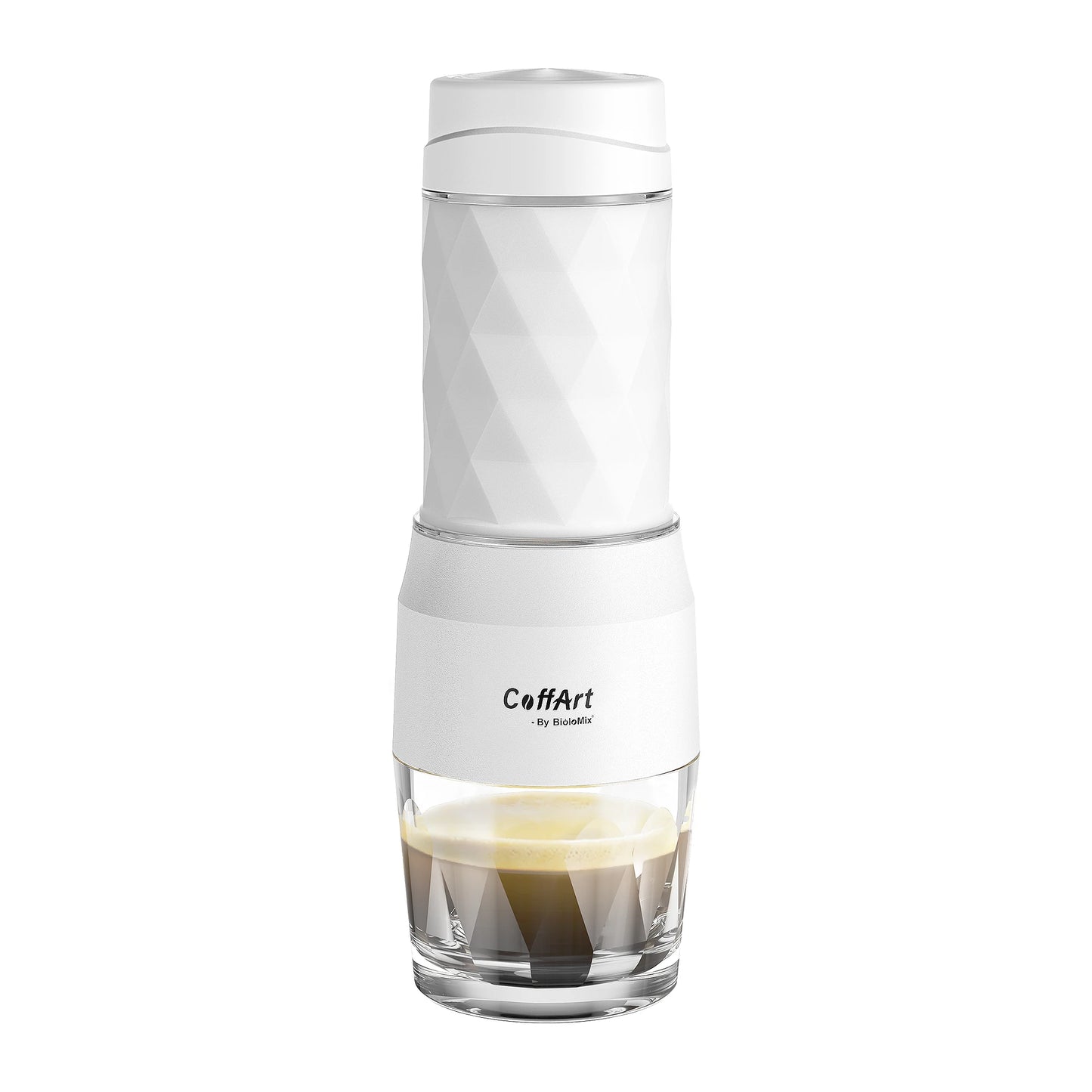 BioloMix Portable Coffee Maker Espresso Machine Hand Press Capsule Ground Coffee Brewer Portable for Travel and Picnic