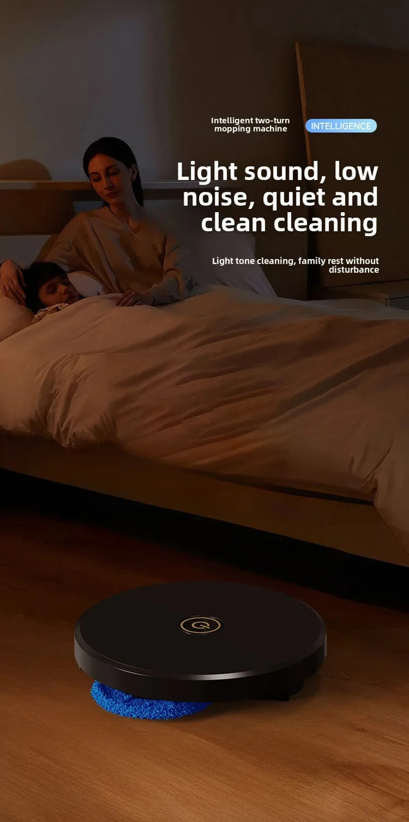 Intelligent Mop Two-wheel Robot Intelligent Mop Usb Charging Machine Automatic Dry And Wet Mop For Household Cleaning