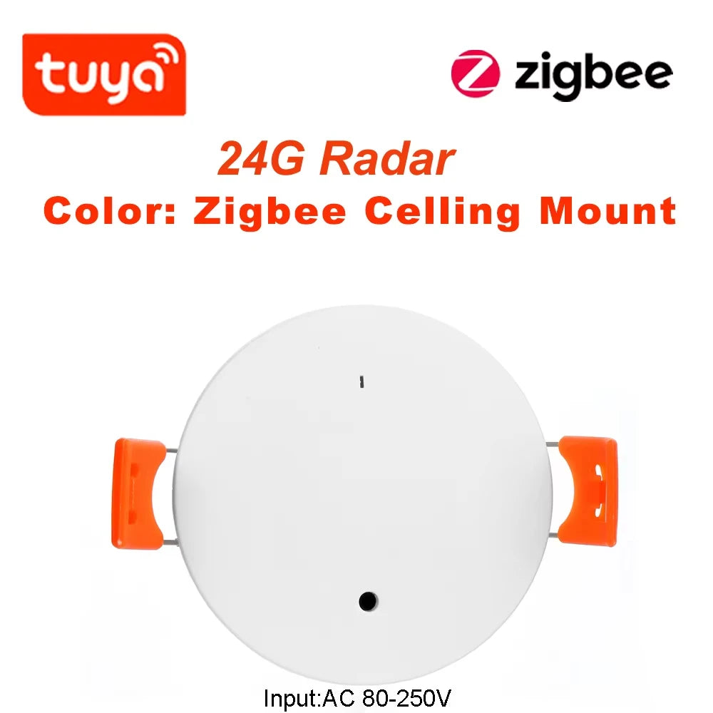 Haozee 24G Zigbee Human Presence Detector Smart Human Body PIR Sensor Radar DetectorMotion Sensors Support Home Assistant