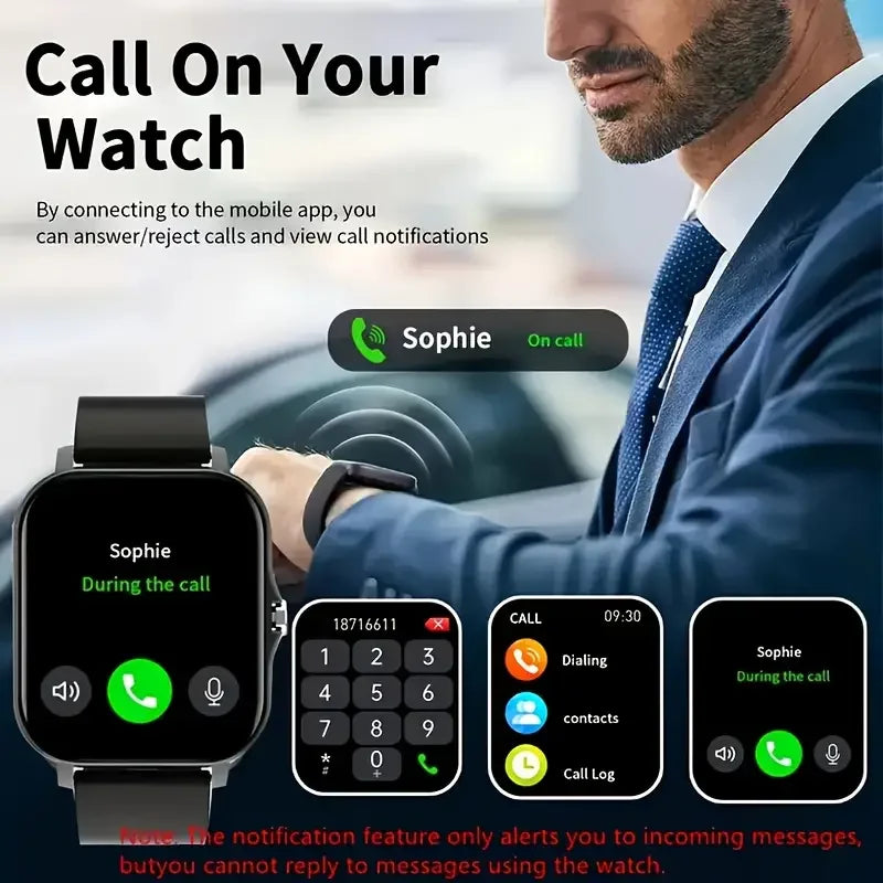 LAXASFIT New Smartwatch Bluetooth Talking Smartwatch Dialer Smart Clock Fitness Tracker Sleep Logging Smartwatch for Android IOS