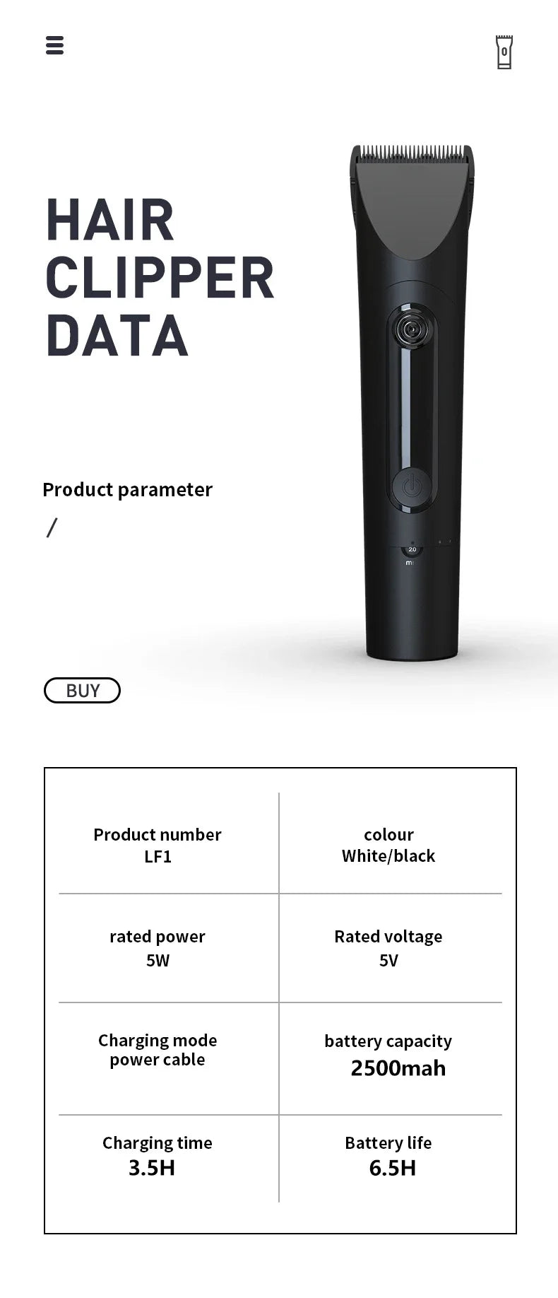 2024 Xiaomi Mijia Hair Clipper Wireless Hair Cutting Trimmer Barber Cutter Titanium Alloy Blade Trimer for Men Electric Shaver