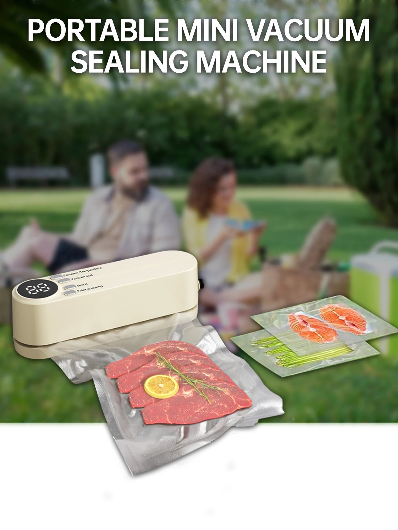 Well-Designed Fast-Compact Vacuum Sealer Machine Food Grade Plastic Seals Both Vacuum Bags And Roll Bags Ideal Kitchen Accessory