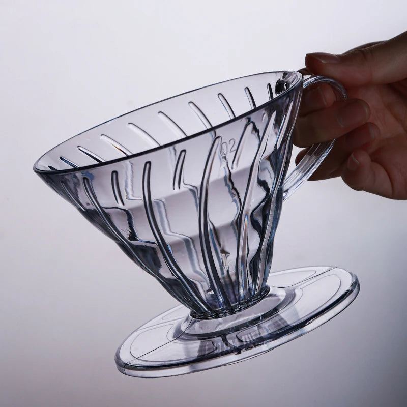 Hot Selling V shaped 60 Degrees Coffee Maker Set Pour-over Coffee Filter Cup Spiral Hand Filter Cup