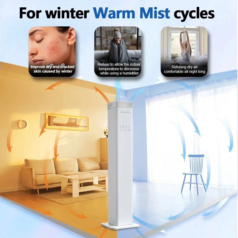 110-240V 13L Top-Fill Humidifier with Night Light,Ultra Quiet Cool Mist Diffuser for Home Bedroom Office Auto Shut-Off