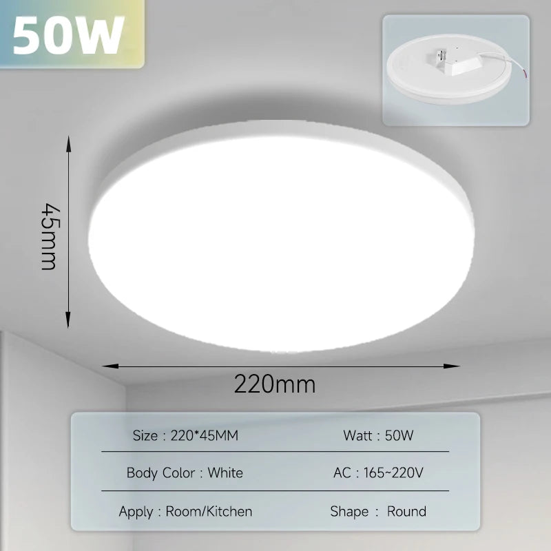 Modern Ceiling Light LED Ceil Light 15W 20W 30W 50W Led Ceiling Lamp for Living Room Bedroom Kitchen Indoor Lighting Fixture