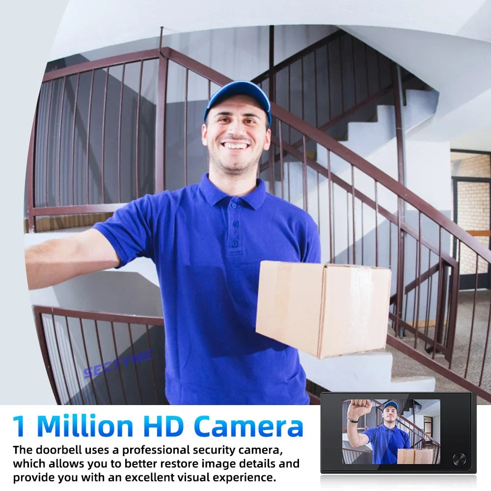 3.5 inch LCD Screen 120 Degree Angle Peephole Viewer Smart Home Digital Doorbell Camera