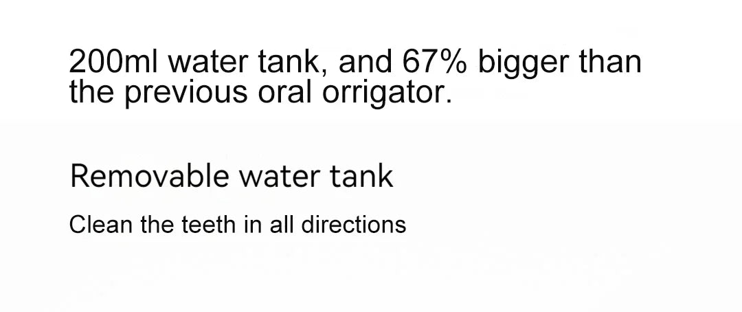 MIJIA Electric Oral Irrigator F400 Portable Water Pick Flosser Teeth Whitening Remove Dental Plaque 200ML pull-out Water Tank