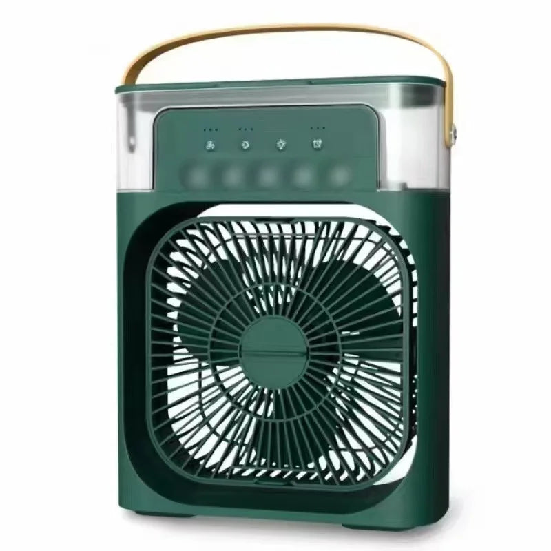 Portable Humidifier Fan Air Conditioners USB Electric Fan LED Night Light Water Mist Fun 3 In 1 Air Cooler Humidifie For Home