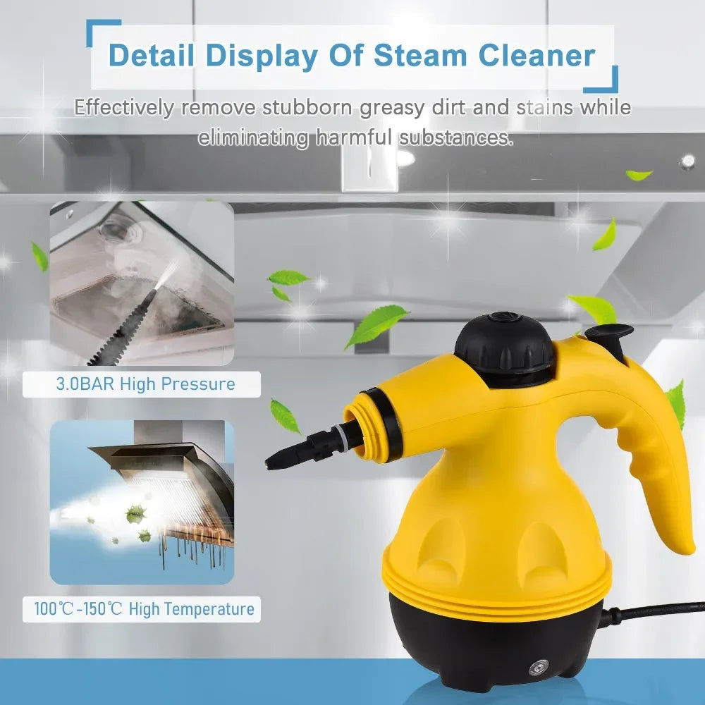 1000W High Temperature Steamer Steam Cleaner Hand-held Steam Cleaner,Suitable for Home, Kitchen, Bathroom, Car Cleaning Tools