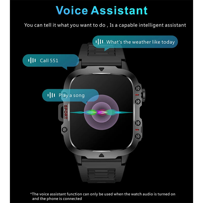 2025 For Xiaomi New Rugged Military GPS Smart Watch Men Bluetooth Call Health Monitoring AI Voice Sports Waterproof Smartwatches