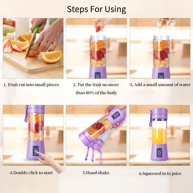 Gadgets Tools Rechargeable Kitchen Acceesories USB Blender Smoothie Dining. Automatic Maker Shake Electric Portable Mini Juicer