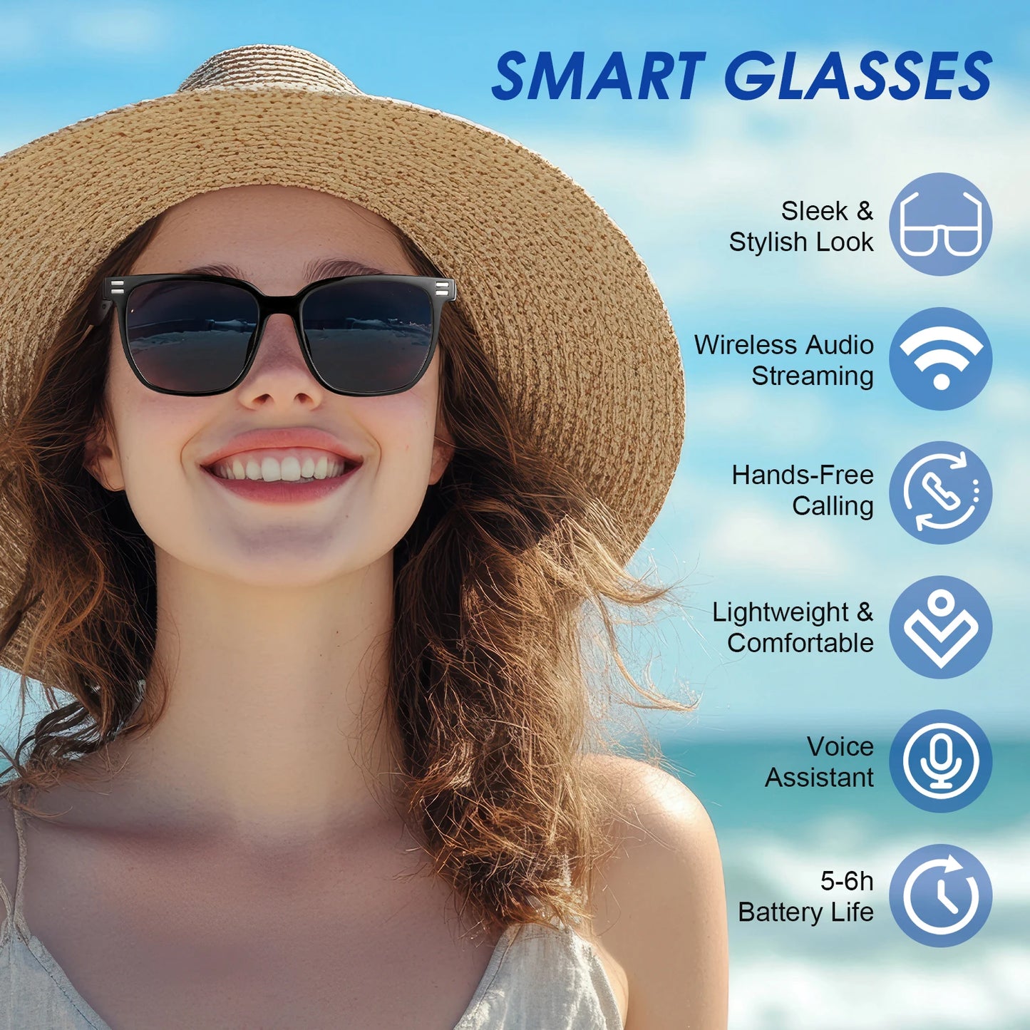 XIAOMI Anti Blue Light Smart Glasses UV Protection Photochromic Sunglasses Hands-Free Calls Audio Voice Assistant for Men Women