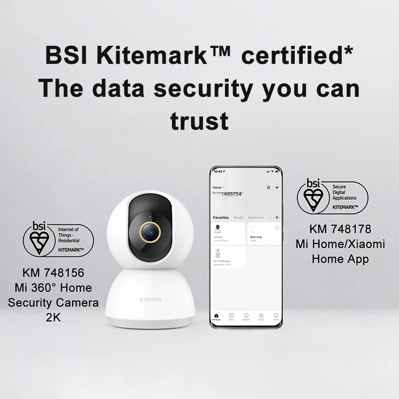 Original Xiaomi Mi Smart Home Security Camera 2K Baby Monitor 1296P HD Ultra-clear IP Night Vision Voice Intercom AI Smart Home
