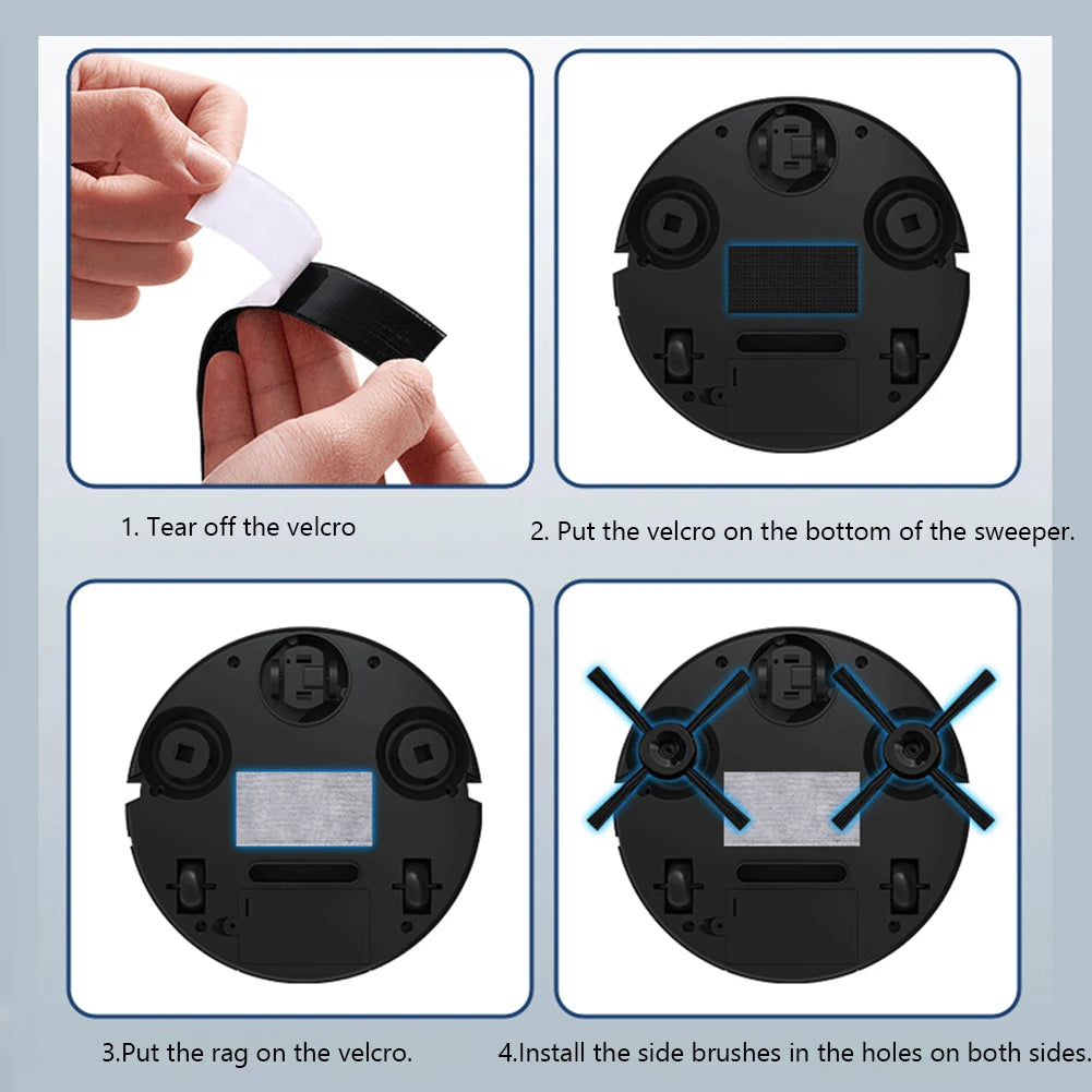 3 in 1 Robot Vacuum Rechargeable Vacuum Mop Robot Sweeping Machine Compact Cleaning Machine for Pet Hair Stubborn Dirt