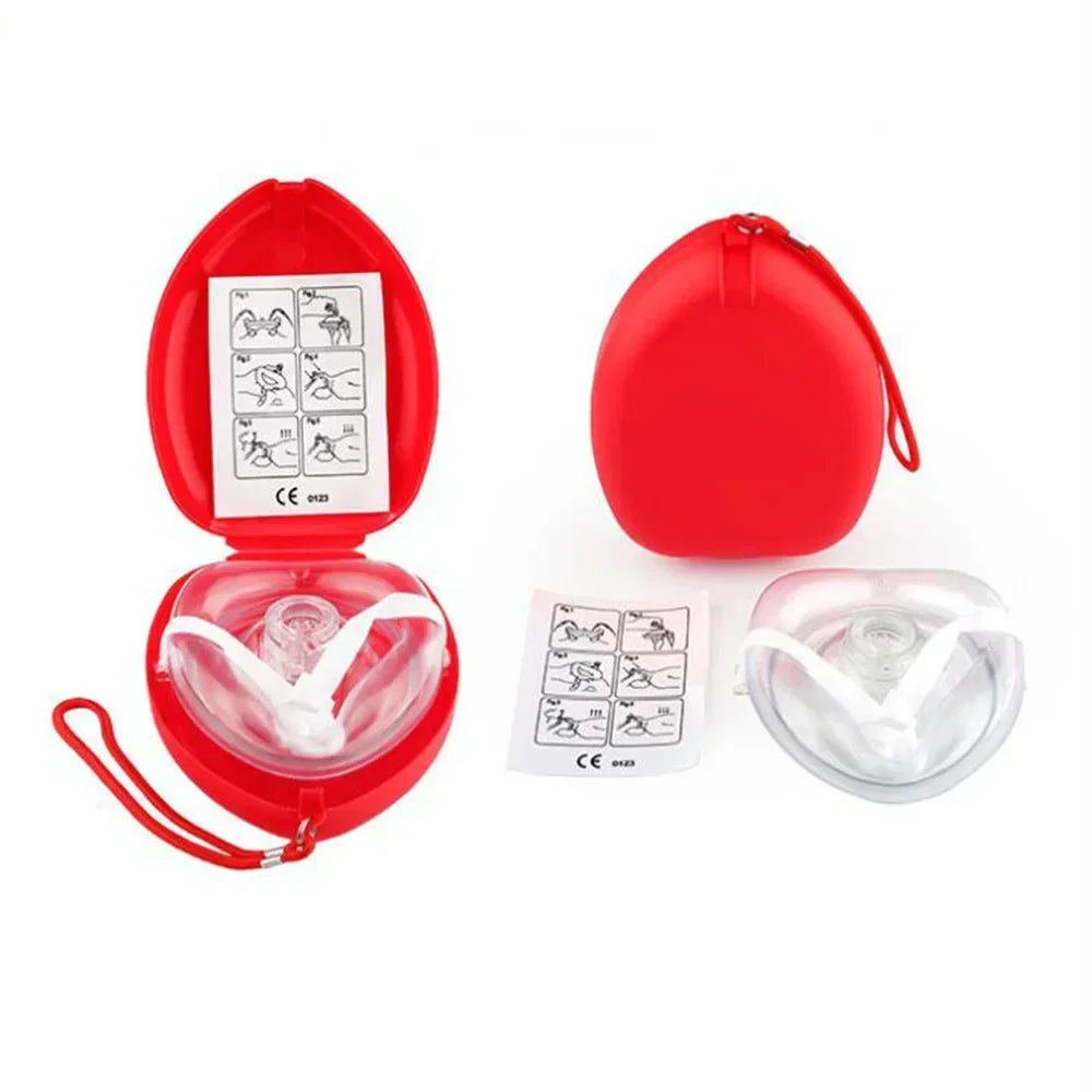 1Set Car Rescue CPR Mask Emergency First Aid Masks Resuscitator One-Way Valve CPR Face Sheild Survival Mask Outdoor Survival Kit