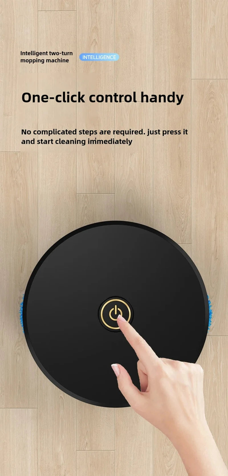 Intelligent Mop Two-wheel Robot Intelligent Mop Usb Charging Machine Automatic Dry And Wet Mop For Household Cleaning