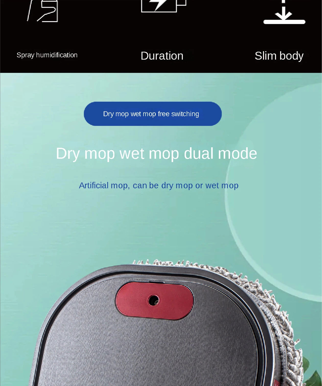 2024 New Rechargeable Smart Mopping Robot Spray Cleaner Dry and Wet 3 in 1 Sweep and Mop Robot Vacuum Cleaner Home Mopping Robot
