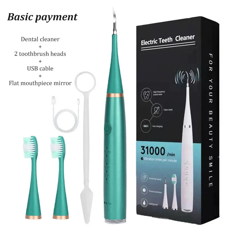 Electric Toothbrush with Sonic Cleaning 3-in-1 for Teeth Whitening & Oral Care - USB Charging & Replaceable Brush Head