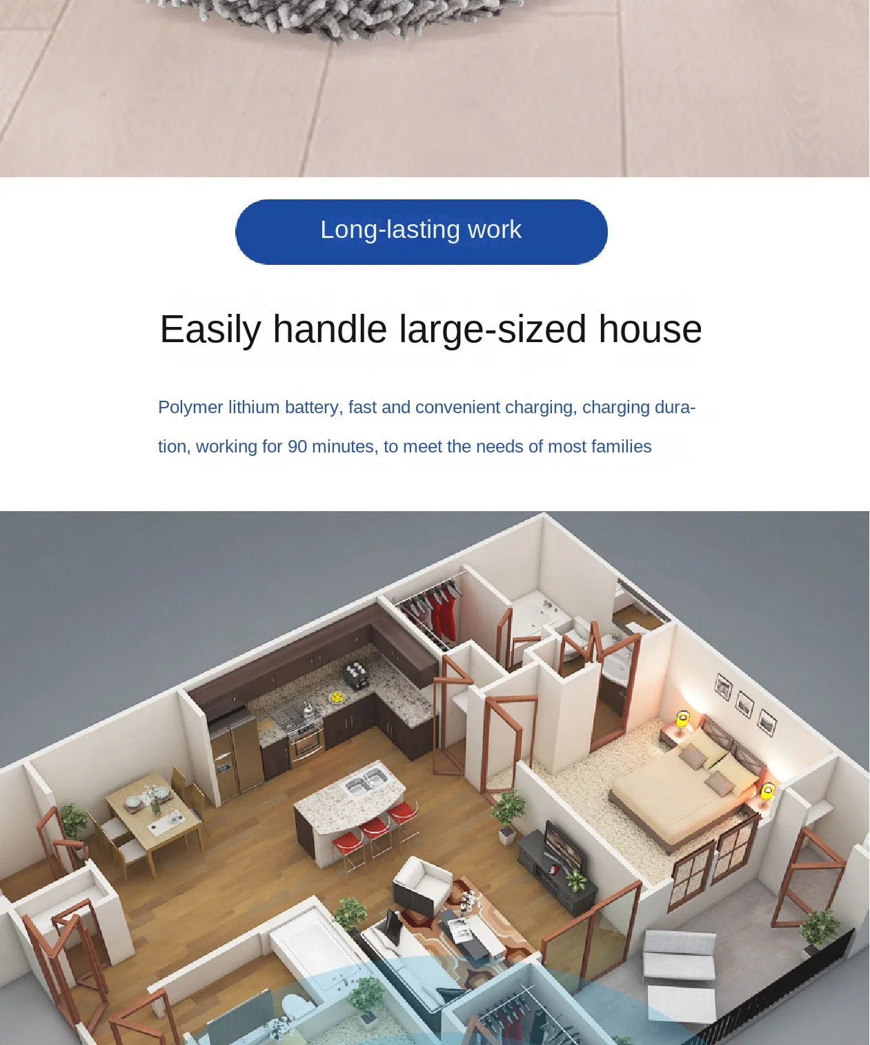 2024 New Rechargeable Smart Mopping Robot Spray Cleaner Dry and Wet 3 in 1 Sweep and Mop Robot Vacuum Cleaner Home Mopping Robot