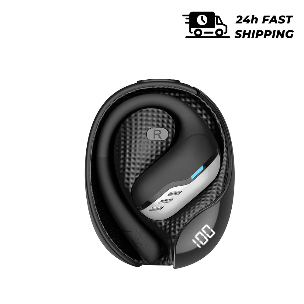 True Wireless Bluetooth 5.4 Translation Headphones LED Battery Display Soft Silicone Smart Earphones Mecha Style Business Earbud