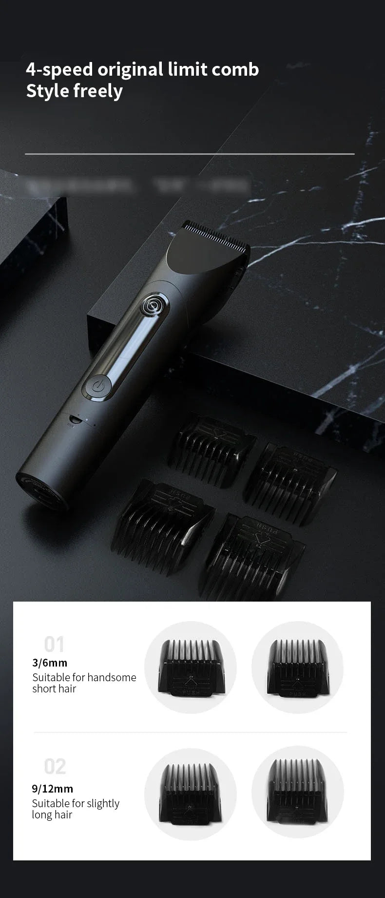 2024 Xiaomi Mijia Hair Clipper Wireless Hair Cutting Trimmer Barber Cutter Titanium Alloy Blade Trimer for Men Electric Shaver