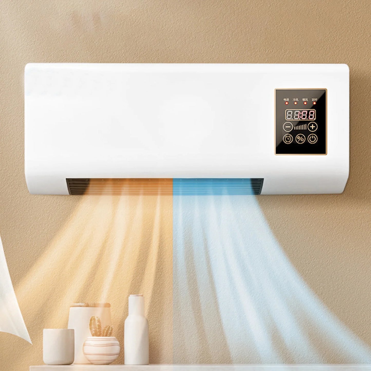Air Conditioner Constant Temperature Heating  Control Mini Wall Air Conditioner with Remote Control for Living Room